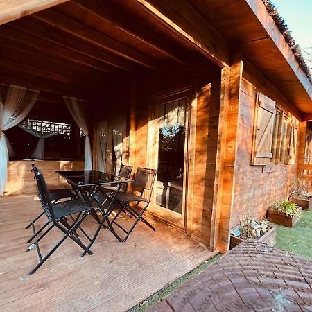 Chalet Bois Jacuzzi Bessan Buitenkant foto