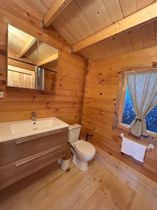 Chalet Bois Jacuzzi Bessan Buitenkant foto