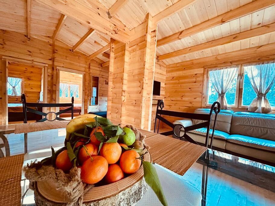 Chalet Bois Jacuzzi Bessan Buitenkant foto
